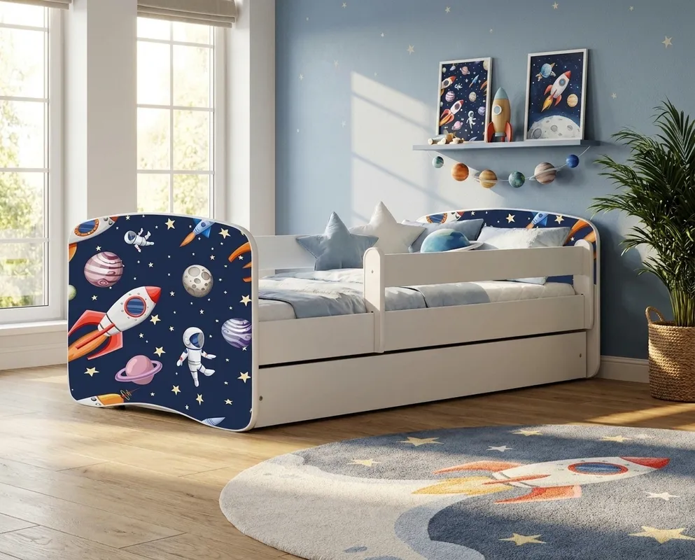Łóżko Babydreams 140 z szufladą i materacem