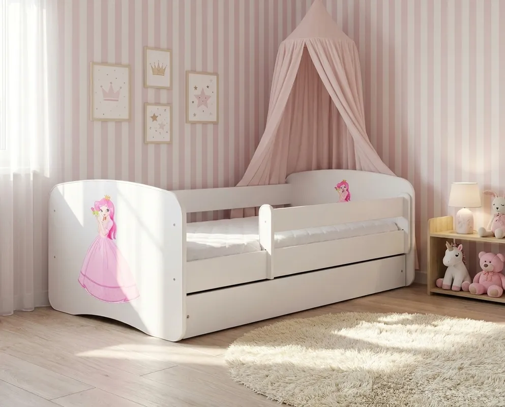 Łóżko Babydreams 140 z szufladą i materacem
