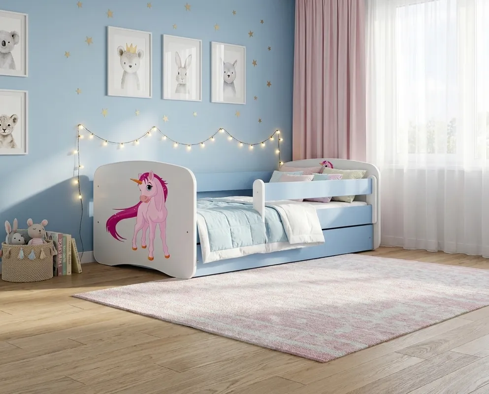 Łóżko Babydreams 140 z szufladą i materacem