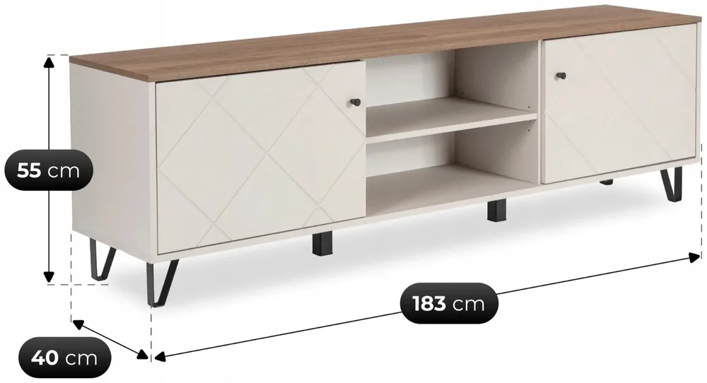 Szafka RTV Bacardi 183 cm 
