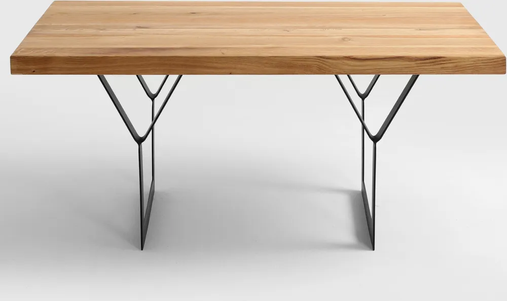 Konferenční stolek na kovových rámech Longo Solid Wood 100x60
