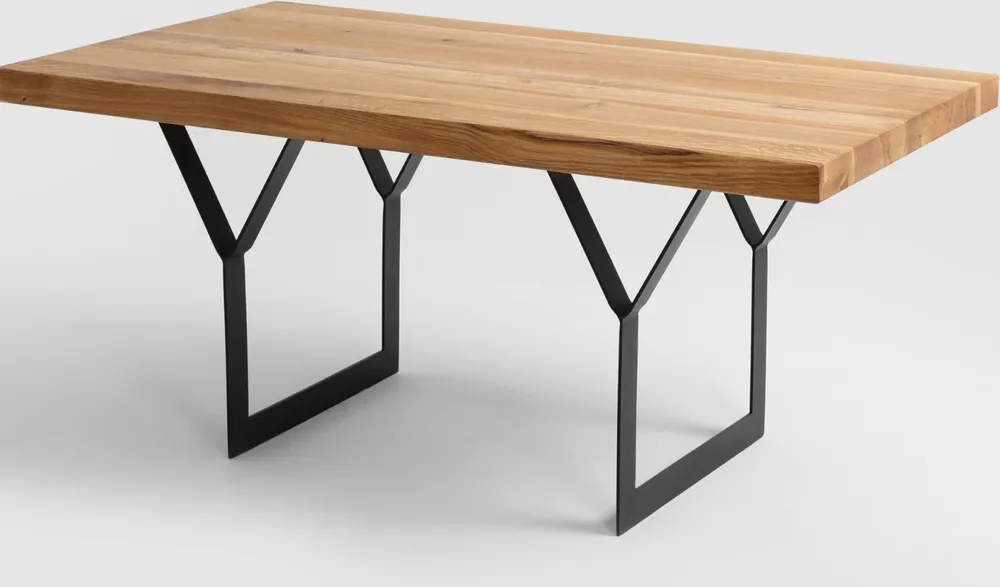 Konferenční stolek na kovových rámech Longo Solid Wood 100x60
