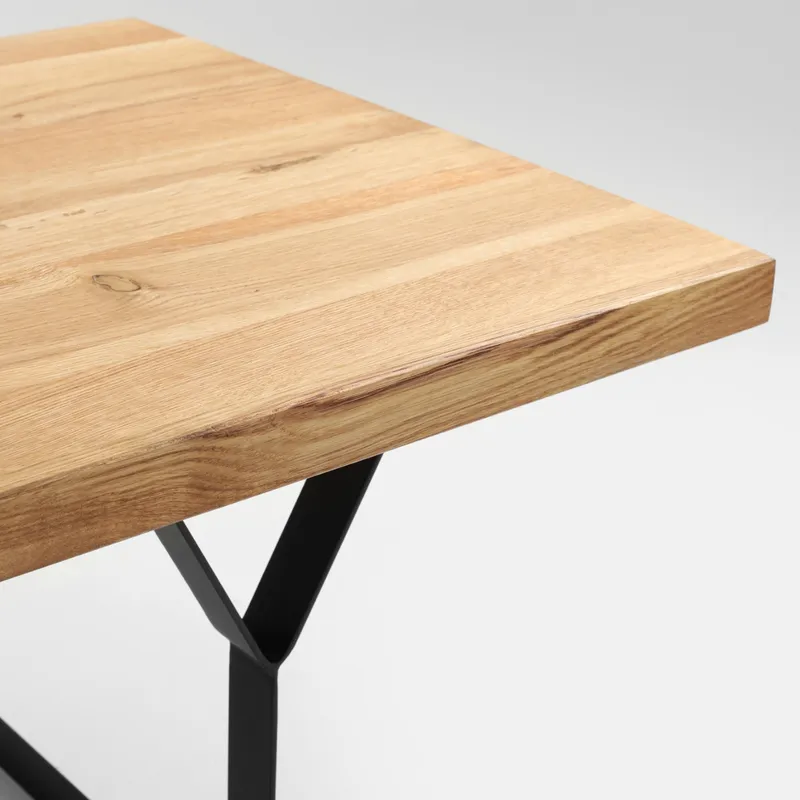 Konferenční stolek na kovových rámech Longo Solid Wood 100x60