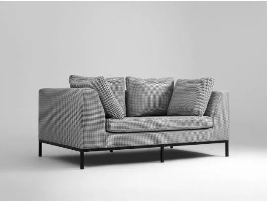 Sofa 2-osobowa ciemna pepita Ambient