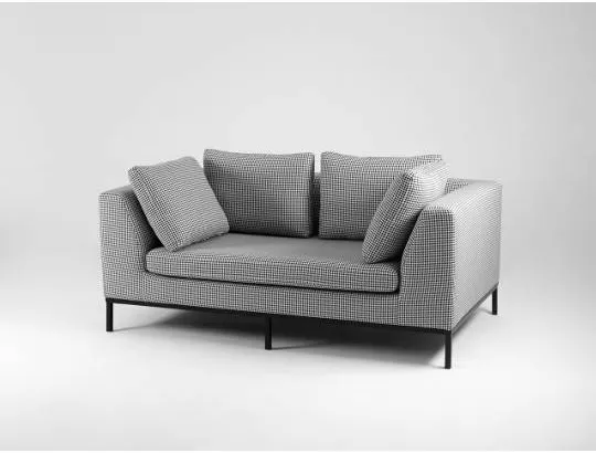 Sofa 2-osobowa ciemna pepita Ambient