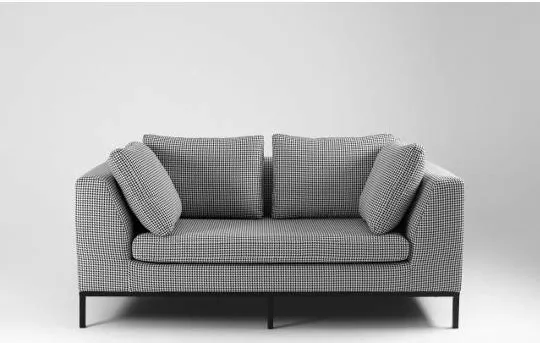 Sofa 2-osobowa ciemna pepita Ambient