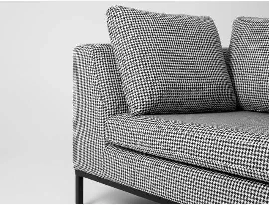 Sofa 2-osobowa ciemna pepita Ambient