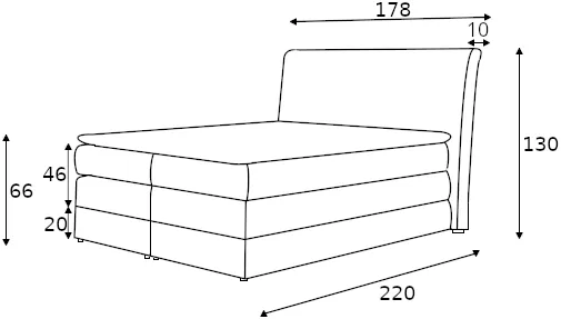 Postel boxspring 160 Mirabel