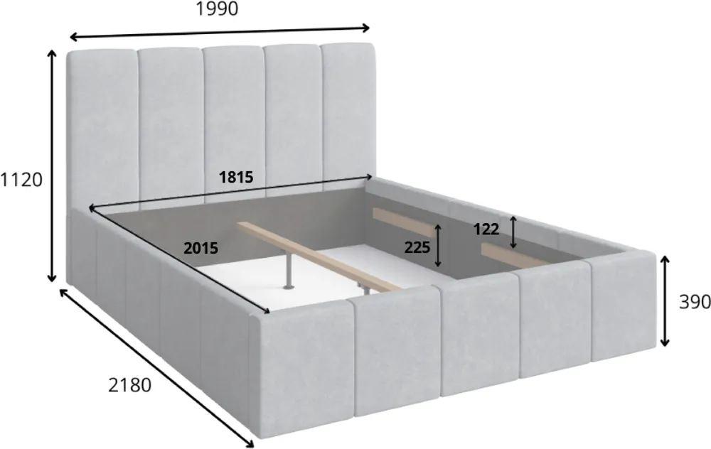 Postel Astoria 180 s roštem s pneumatickým zvedacím mechanismem