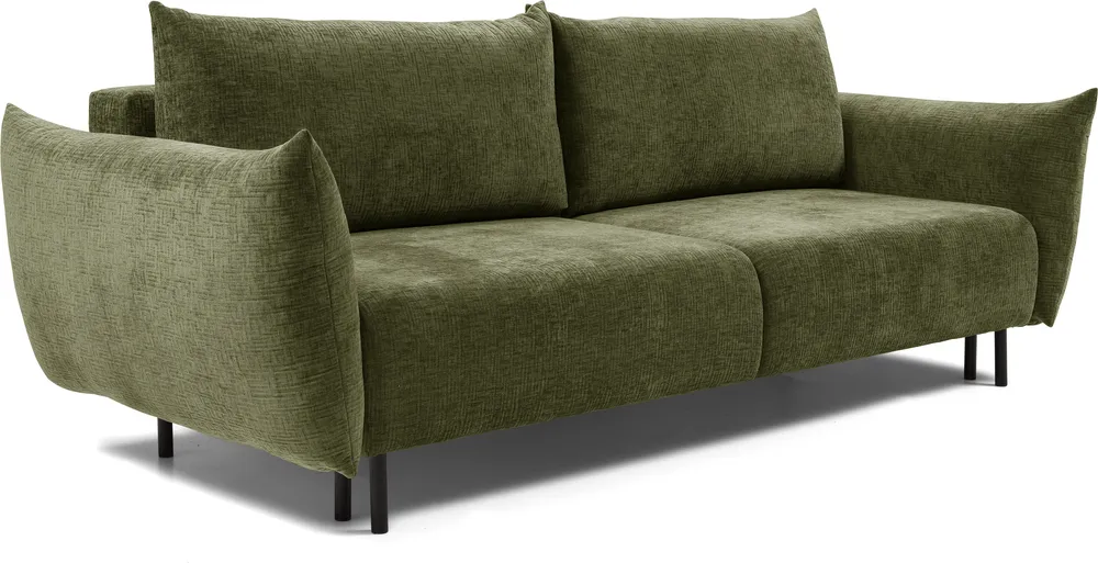 Sofa Adel z funkcją spania typu DL i pojemnikiem na pościel