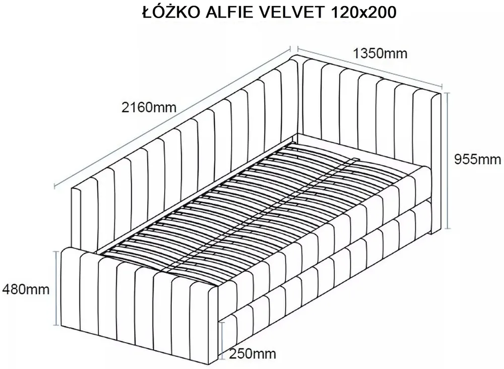 Łóżko Alfie 133