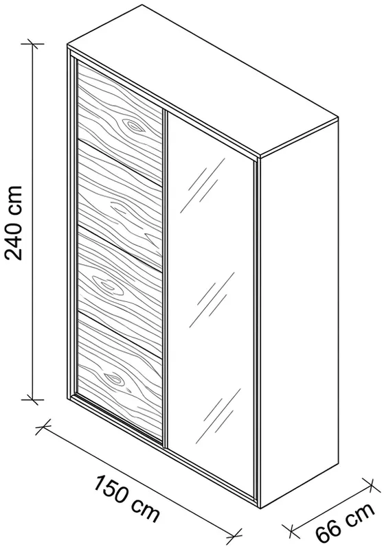 Szafa Flex 150 z lustrem