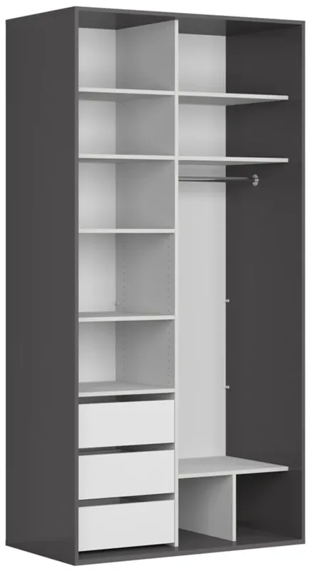 Šatní skříň Flex 120 s zrcadlem