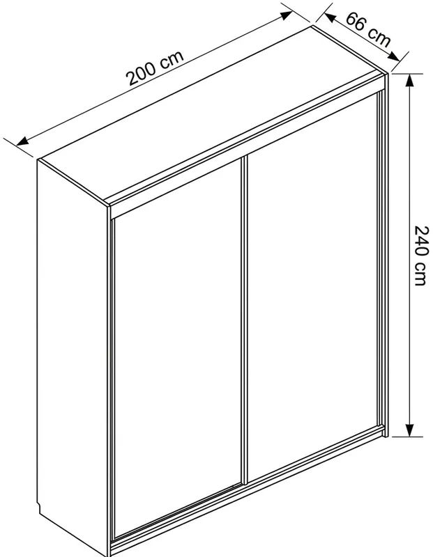 Šatní skříň Flex 200 cm