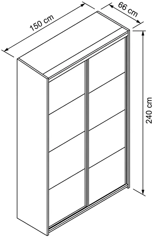 Šatní skříň Flex 150 cm
