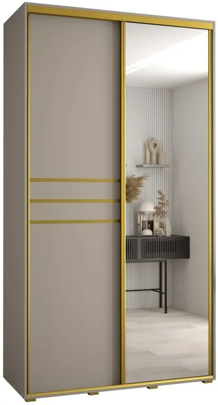 Skriňa s posuvnými dverami so zrkadlom Dakota 11 140 cm 60 cm hĺbky