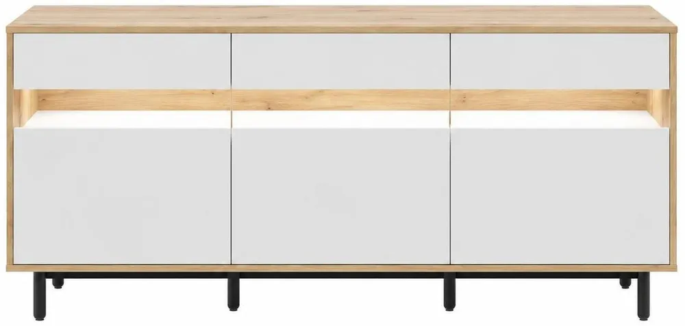 TV stolek Gap 190 cm s 3 dveřmi a zásuvkami