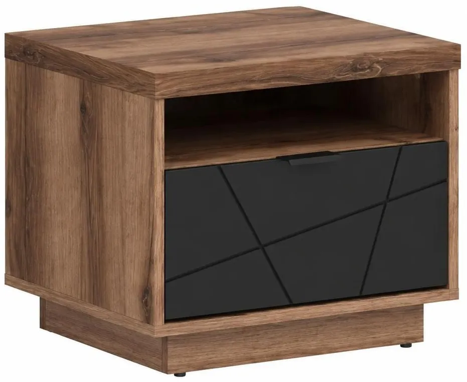 Moderný nočný stolík so zásuvkou a výklenkom pod doskou do spálne Forn