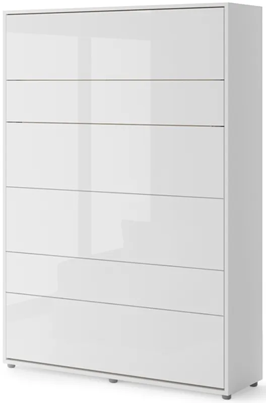 Sklápěcí postel BC-01 s pohovkou BC-18 140 v barvě bílý lesk