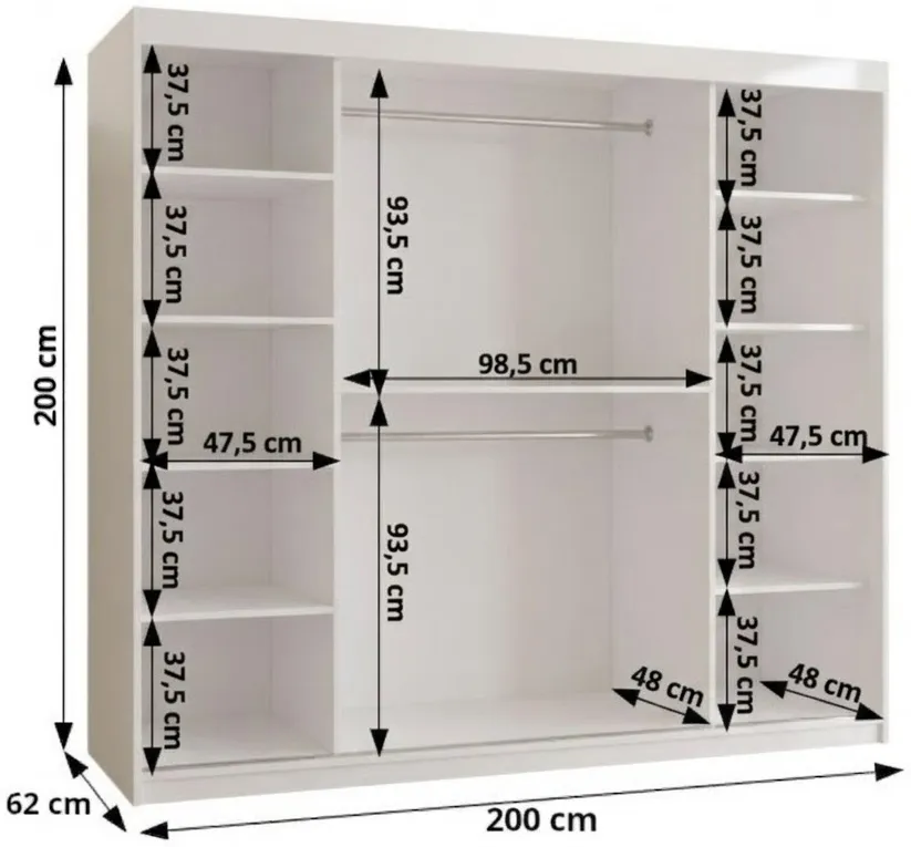 Szafa przesuwna Glossy 200