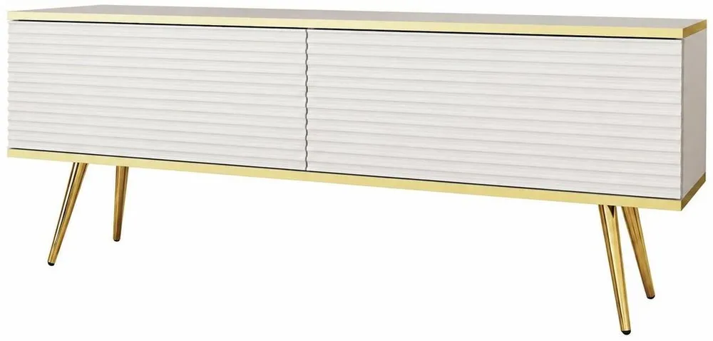 Szafka RTV Oro MDF 135 na nóżkach złotych