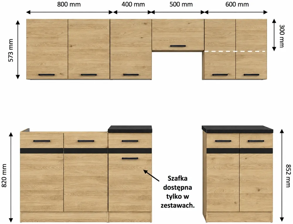 Komplet kuchenny Junona Line 230 cm z blatem