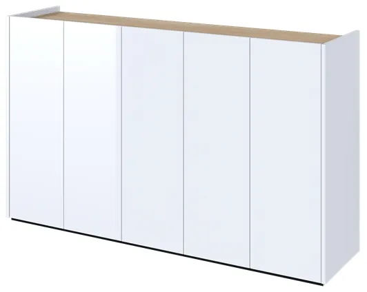 Komoda Easy pięciodrzwiowa z oświetleniem ledowym w zestawie 