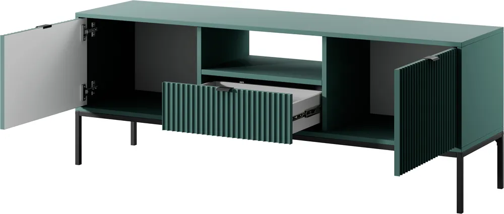 Dvoudveřový TV stolek se zásuvkou a nikou do obývacího pokoje Nova