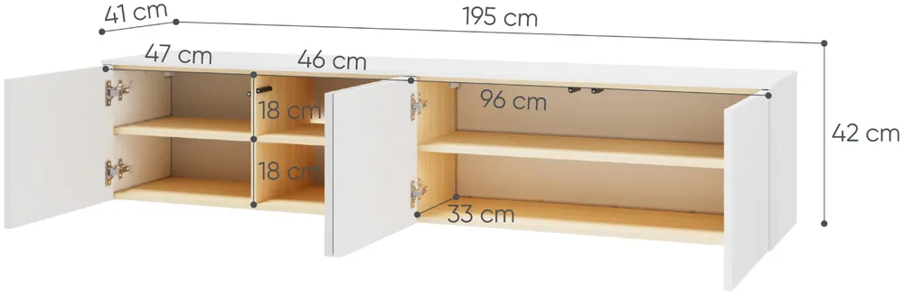 TV stolík Liba závesný