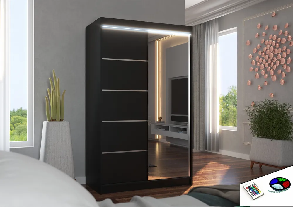 Šatní skříň s osvětlením Nicea 120 cm