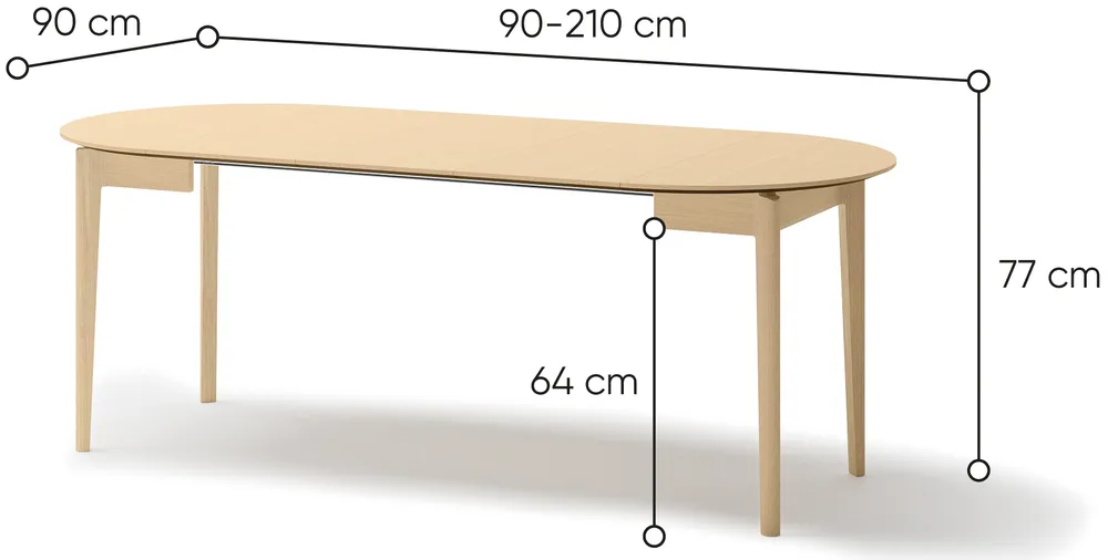 Rozkladací stôl 90-210 Plot