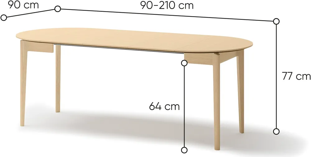 Rozkládací stůl 90-210 Plot