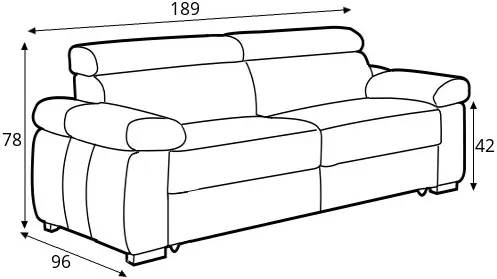 Dvoumístná pohovka s úložným prostorem Zoom