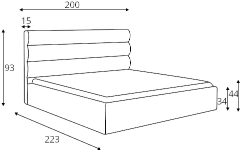 Postel 180 Caramel (kovový rošt, plynový zvedák, úložný prostor)