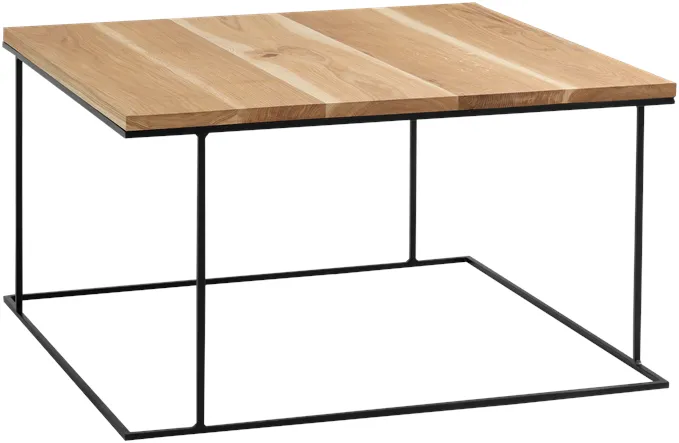 Konferenční stolek na kovových rámech 100x100 Walt Solid Wood