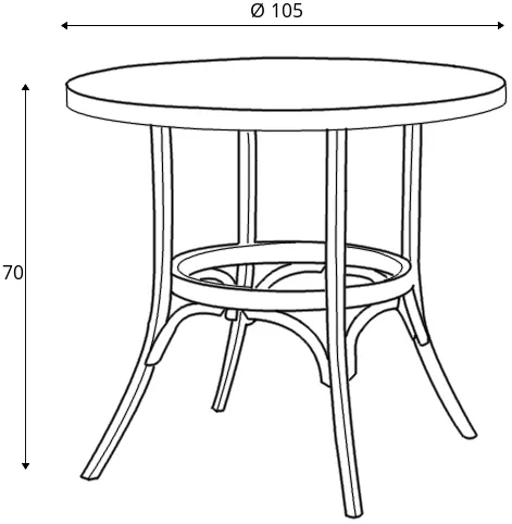 Stůl ST-0006 (prům. 105 cm)