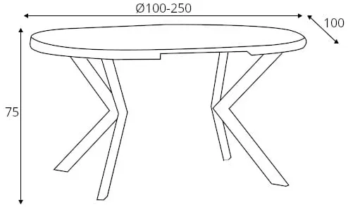 Rozkládací stůl Peroni do jídelny bílý mramor-černý