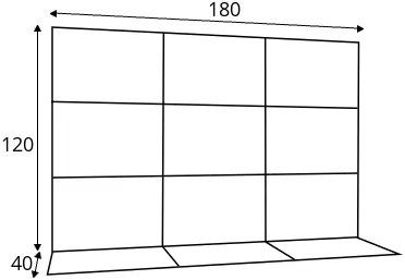 Sada čalouněných panelů Quadratta 180x120 cm