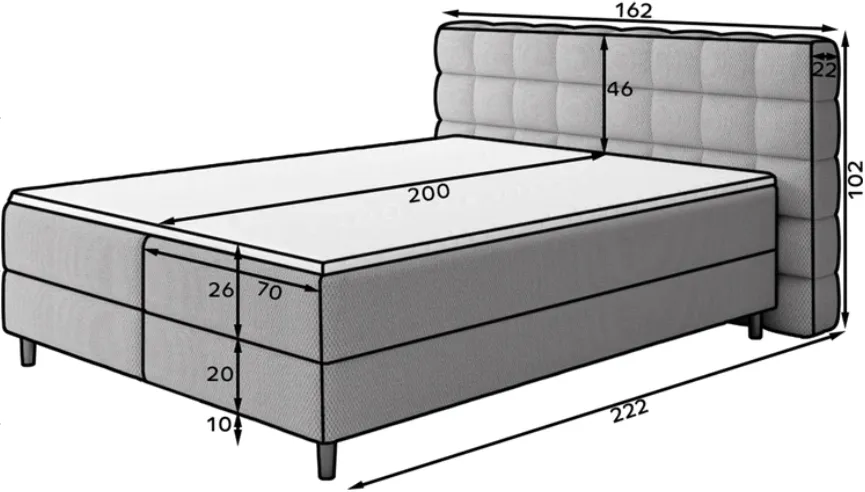 Postel Camma 140 cm