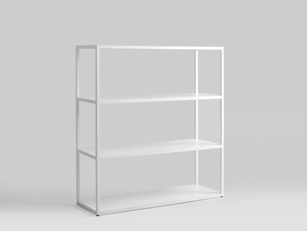 Prostorný kovový regál do obývacího pokoje Hyller 100x110