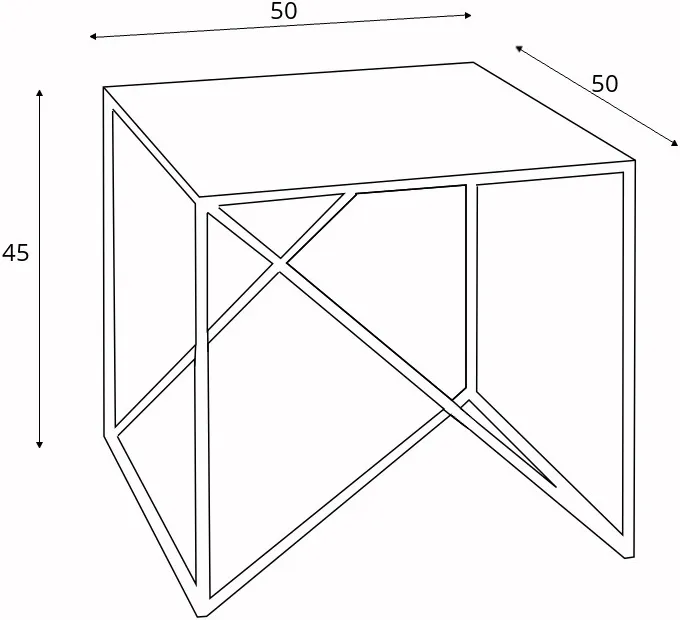 Stolik kawowy 50x50 cm Memo Metal