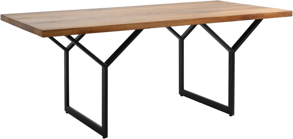 Stůl na kovových rámech do jídelny 240 Longo Solid Wood