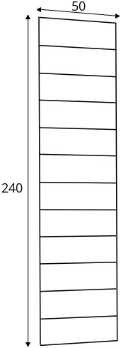 Sada čalouněných panelů Quadratta 50x240 cm