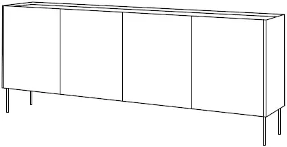 Komoda Desin 220 cm z 4 szufladami