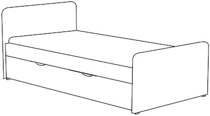 Postel 80208 se zvedacím roštem a úložným prostorem 100x200 cm