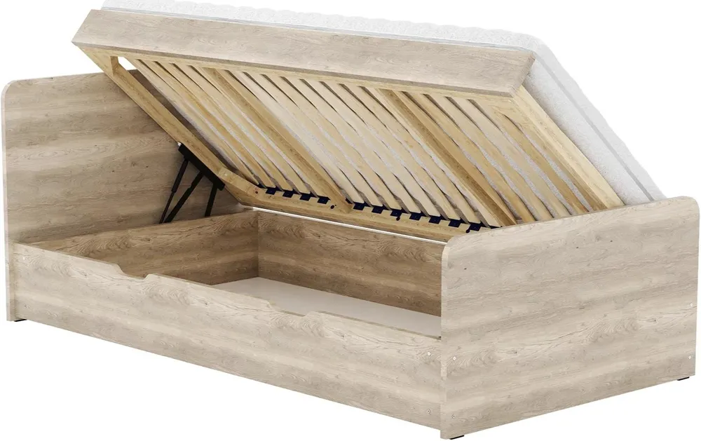 Postel 80208 se zvedacím roštem a úložným prostorem 100x200 cm