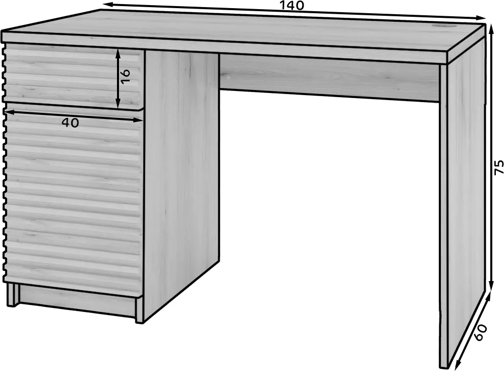 Psací stůl Bisett 140x60 cm