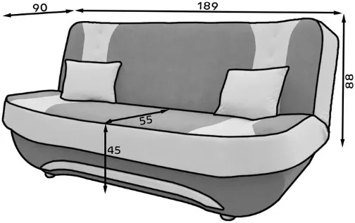 Sofa Ewa II z funkcją spania 