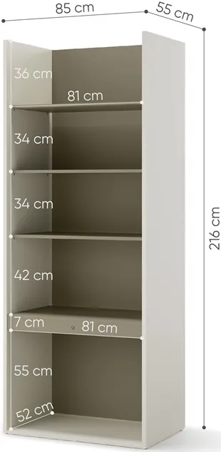 Regał szeroki Woow z oświetleniem