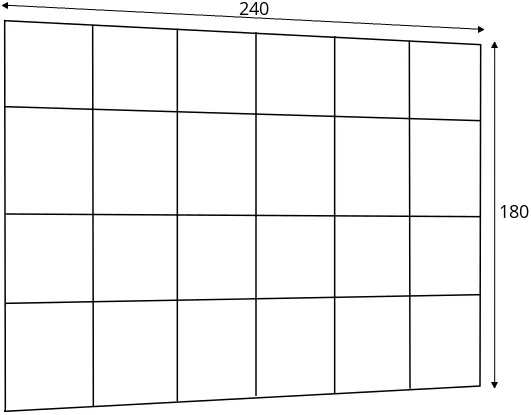Zestaw paneli tapicerowanych Quadratta 240x180 cm